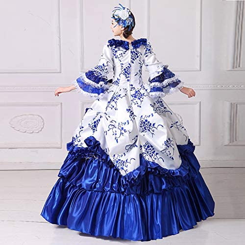 KEMAO Rococo Baroque Marie Antoinette Dresses 18th Century Renaissance Costumes Historical Period Dress Ball Gown Walmart