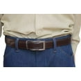 thumbnail image 2 of Marshal Men's Genuine Leather Ratchet Dress Belt With Automatic Buckle Brown Buckle6, 32", 2 of 9