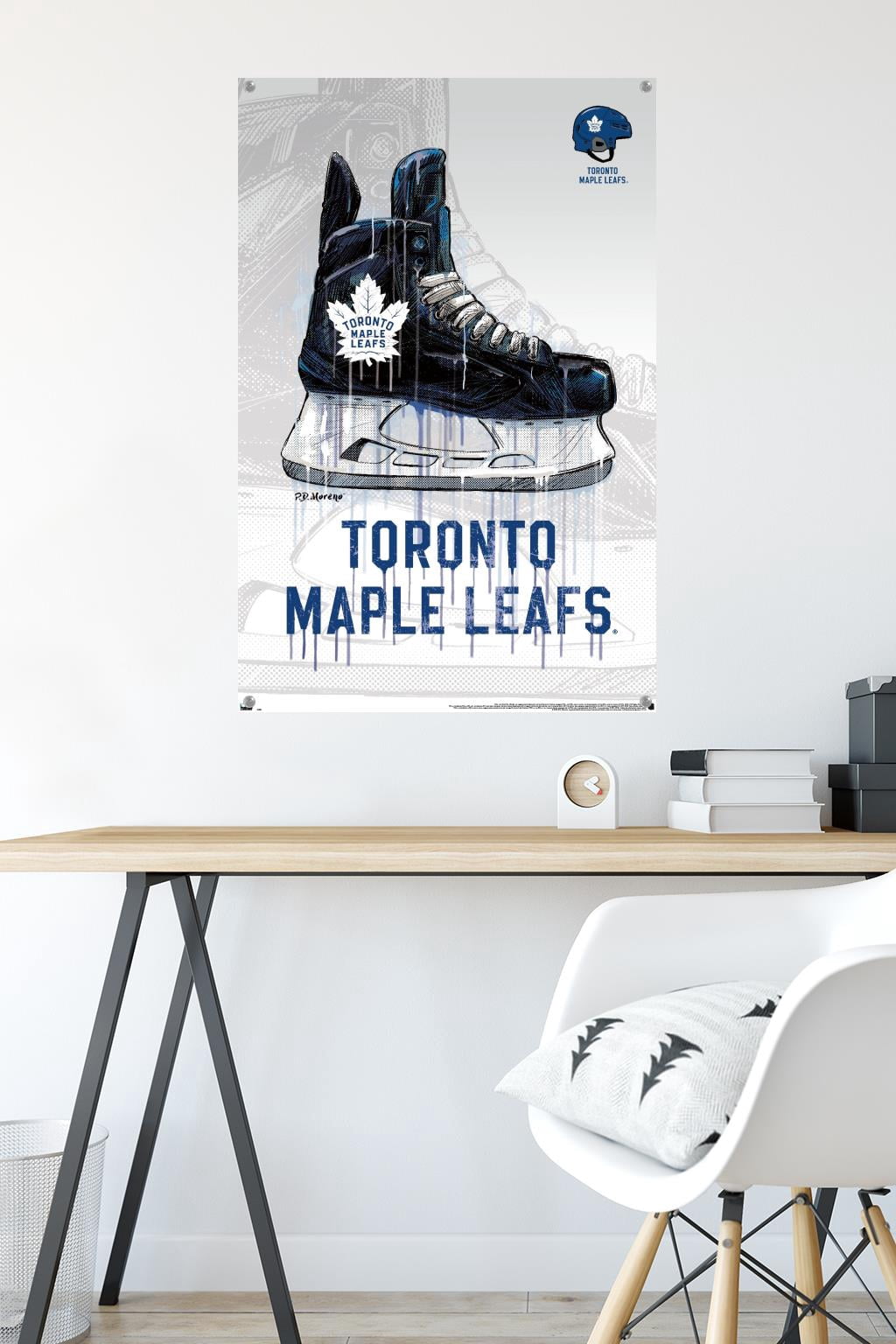 NHL Toronto Maple Leafs - Drip Skate 20 Wall Poster with Push Pins, 22.375" x 34"