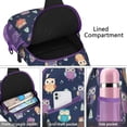 thumbnail image 4 of Women Owl and Moon Sling Backpack, Cute Cartoon Owl in Forest Sky Print Crossbody Bag, Artistic Travel Accessory for Owl Lovers, 4 of 6