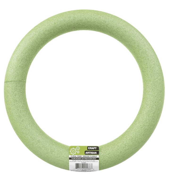 Green Foam Floral Rings, 10 in.