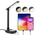 thumbnail image 2 of IMAGE LED Desk Lamp Light W/ 4 USB Charging Port and 2 AC Power Outlet, 8.2FT Extension Cord Power Strip Station, 3 Level Brightness, Touch Dimmer Control, Eye-Caring Lamp for Bedside Office Hotel, 2 of 9