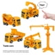 thumbnail image 5 of Set de construcción infantil con vehículos a control remoto: grúa, excavadora, camión volquete y hormigonera. Juguete educativo de ingeniería. Ideal para niños mayores de 3 años., 5 of 8