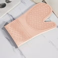 thumbnail image 1 of Guantes de silicona resistentes al calor para horno | Diseño antideslizante | Apto para microondas y horno hasta 250 °C | Colores azul, rosa y gris | 1 par de guantes protectores de cocina, 1 of 6