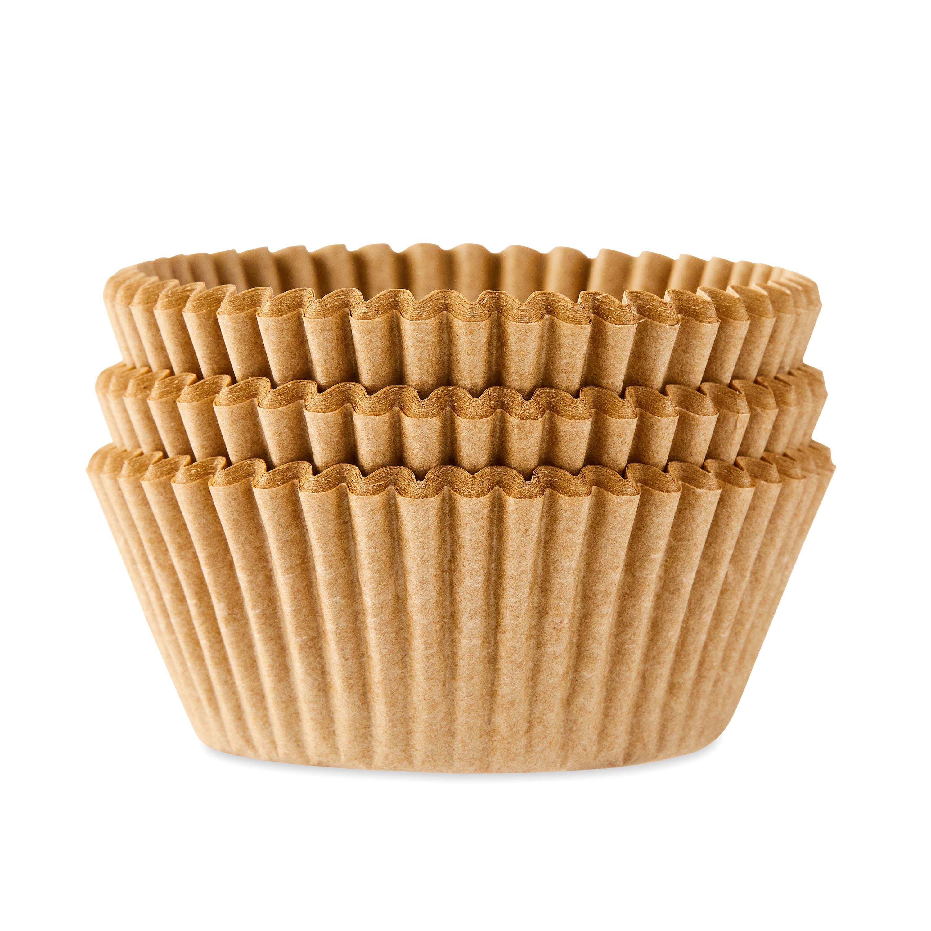 (12 pack) Great Value Kraft Brown Cupcake Liners, 75 Count