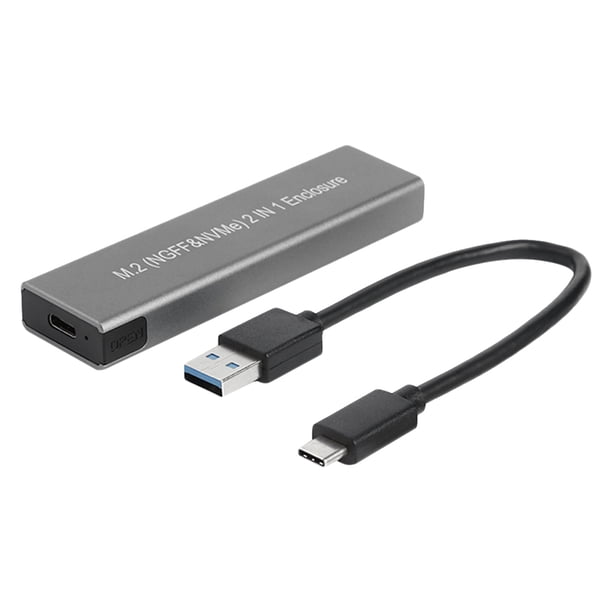 Caja SSD M.2 USB tipo C SSD carcasa externa M.2 NVME SATA M/B clave caja de disco duro Hugtrwg Para estrenar