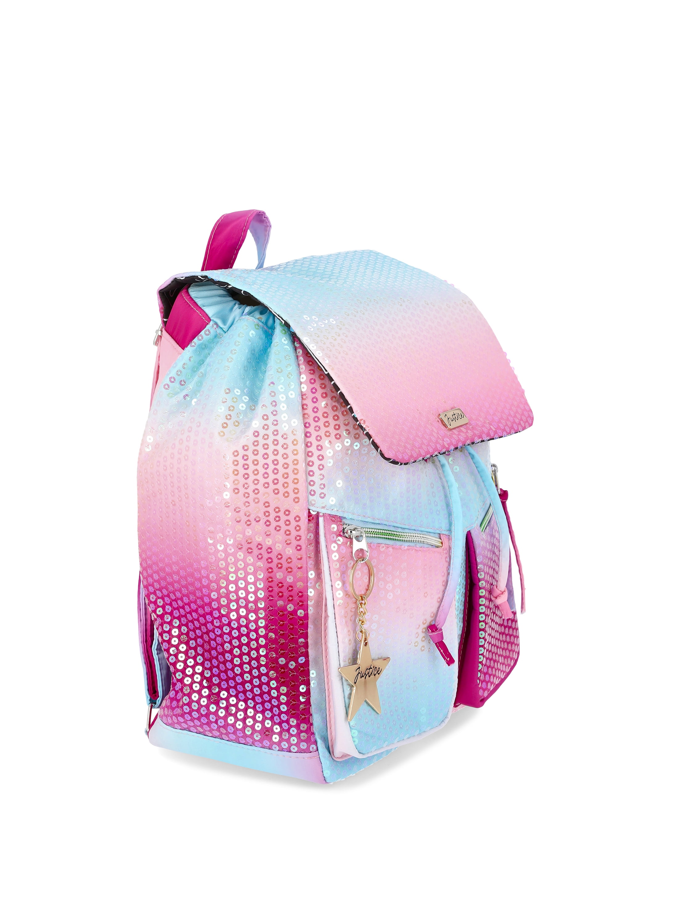 Justice Girls Sequin Rucksack Backpack, Ombré