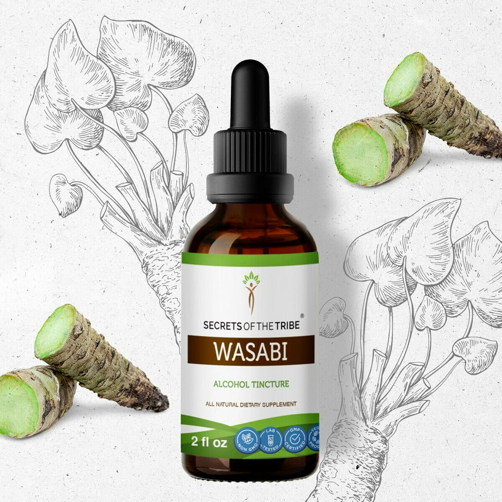 Wasabi Tincture Alcohol Extract, Organic Wasabi (Eutrema japonicum