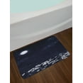 thumbnail image 2 of Night Bath Mat, Dark Night and White Daisies Fantasy Landscape Nature and Dreamlike Universe, Non-Slip Plush Mat Bathroom Kitchen Laundry Room Decor, 29.5 X 17.5 Inches, Dark Blue White, Ambesonne, 2 of 2