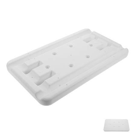 Milisten White Shower Chair Seat for Elderly Bath Stool, Multifunctional PE Bathroom Safety Stool, 1 Set