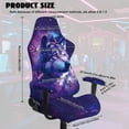 thumbnail image 2 of Whosucclay Wolf Galaxy Butterfly Print Gaming Chair Cover, Office Chair Cover with Zipper, Stretch Anti-dust Universal, Removable High Back Computer Seat Protector for Pets, 2 of 8