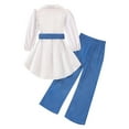 thumbnail image 3 of zbxnLI Girls Formal Clothes Outfits 2 Piece Long Sleeve Shirts and Pants Set Spring Fall Casual Sets, 3 of 9
