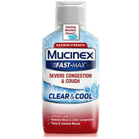 Mucinex Fast-Max Clear & Cool Adult Liquid - Severe Congestion & Cough 6 (Best Way To Clear Chest Congestion)