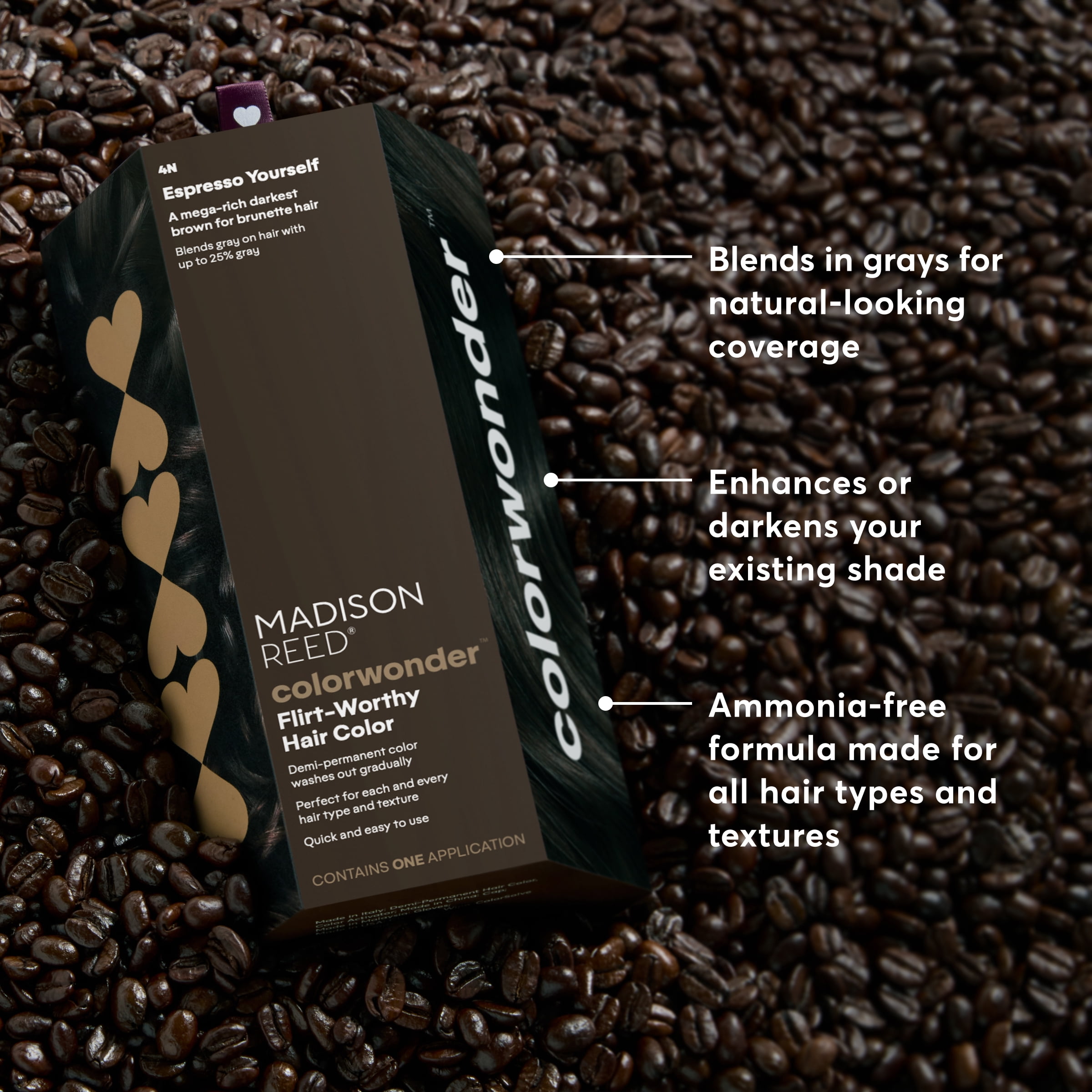 Madison Reed ColorWonder Demi-Permanent Hair Color Kit, 4N Espresso Yourself