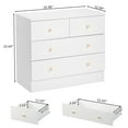 thumbnail image 3 of IVV 4 Drawer Dresser for Bedroom, Chest of Drawers, Bedroom Furniture, Clothes Storage and Organizer, 25.98"L x 12.99"W x 22.05"H, White, 3 of 10
