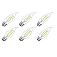 thumbnail image 2 of (6 pack) GE 75914 Vintage Style LED 40 watt equivalent Decorative CAM bulb candle shaped LED bulb, 2 of 2