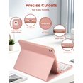 thumbnail image 3 of Magnetic Keyboard Mouse Combo Case with RGB Backlight Keypad & Stylus Slot for iPad 10.2" 7/8/9 Gen, Air 3, Pro 10.5",Rose Gold, 3 of 9