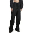 thumbnail image 1 of Sunloudy Pantalones de Mujer, Casual Cordón Amarrado Cintura Color Sólido Elástico Ajustable Tobillo Recto Suelto Pantalones Sunloudy moda, 1 of 5