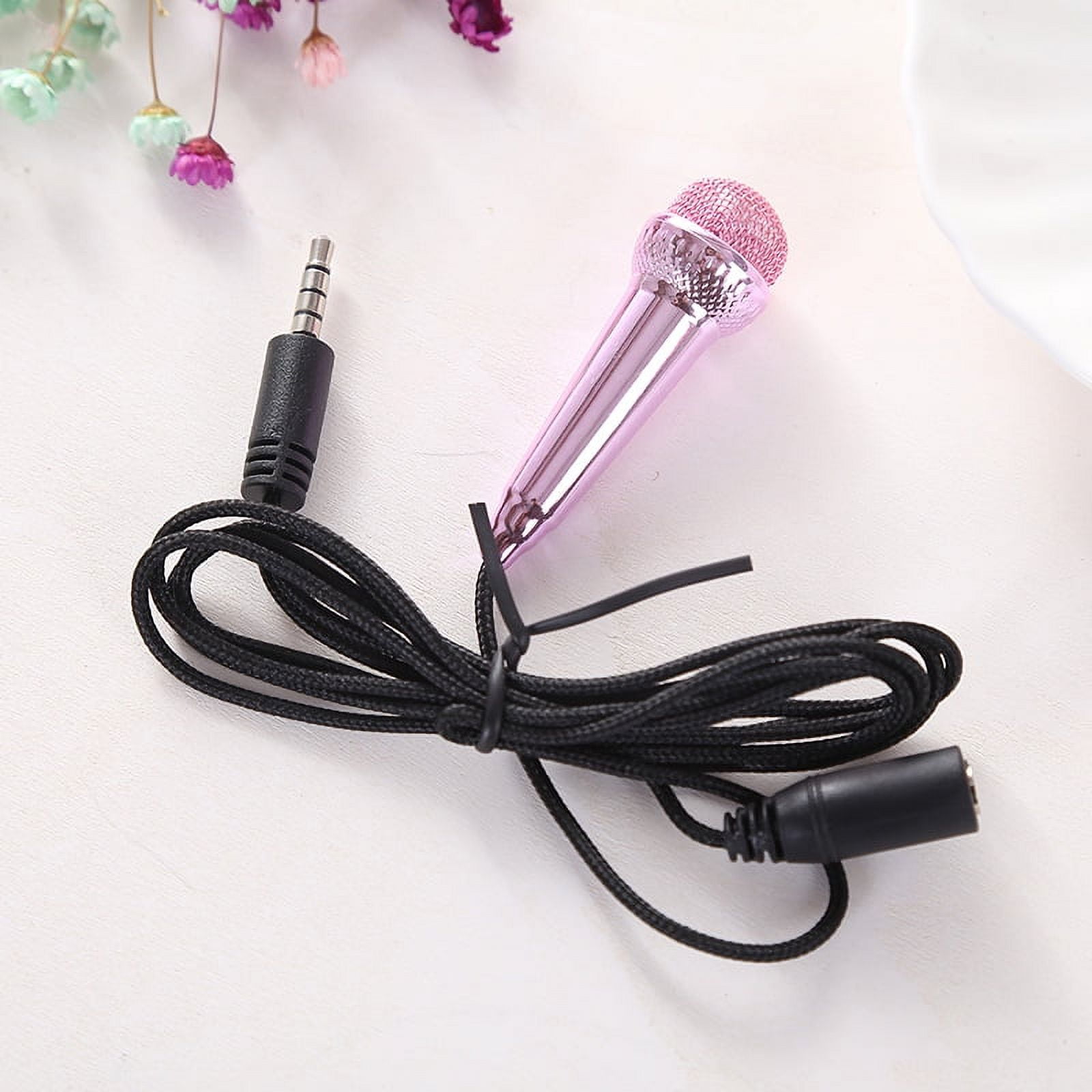 Mini Microphone,tiny Microphone,mini Karaoke Microphone For Mobile Phone  Laptop Notebook Apple Iphone Sumsung Android (pink)