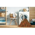thumbnail image 2 of Ahgly Company Machine Washable Indoor Square Transitional Papaya Orange Area Rugs, 3' Square, 2 of 7
