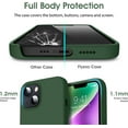 thumbnail image 4 of Liquid Silicone Case for iPhone 14 (6.1''), [Scratch-Resistant, Anti-Fingerprint, Shockproof] Protective Slim Fit Phone Case, 4-Layer Cover with Microfiber Lining, Silky-Soft Touch, Green, 4 of 14