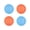 Blue & Orange, variant on PlayVital Thumb Grips for Nintendo Switch 2, Silicone Comfort Joystick Caps for Joycon 2(4-Pack) - Black