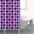 thumbnail image 4 of Pink Purple Checkered Pattern Shower Curtain 72"x72" ,Bathroom Decorative Shower Curtains Set with 12 Hooks,Modern Waterproof Washable Shower Curtain, 4 of 6