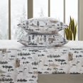 thumbnail image 2 of Sábanas de franela Sweet Home Collection Winter Cabin Lodge Full, 2 of 6