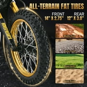 Electric Dirt Bike with 3000W Motor, Pescroa Electric Motorcycle with 42MPH Max Speed, Kids & Adults Dirt Bike for Ages 13+, Kids Motorcycle with 50 Miles Max Range, Dual Hydraulic Disc Brakes
