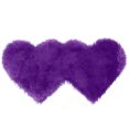 thumbnail image 1 of Unique Bargains Wool Imitation Sheepskin Rugs Faux Fur Double Heart Shaped Area Rug for Bedrooms Living Room Mats, 1 of 9