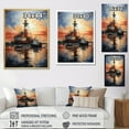 thumbnail image 4 of Designart "Orange Oil Rigs landscapes In Texas" Cityscapes Floater Framed Canvas Print, 4 of 7