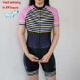 thumbnail image 1 of Ropa de triatlón profesional para mujer, conjuntos de monos de Ciclismo de manga corta, conjuntos de mono de Ciclismo femenino, Kits de almohadilla de Gel, 2023 qiuyongming unisex, 1 of 2
