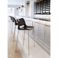 thumbnail image 4 of Ace Barstool Black & Silver Barstool, Modern Style, Plush and durable faux leather fabric, Plywood, Indoor Bar, 4 of 11