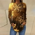 Women's Long Sleeve Crewneck Shirts Xmas Tree Graphic T Shirts