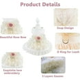 thumbnail image 4 of HQREA Girl Dog Harness Dresses, Puppy Party Birthday Wedding Tulle Princess Vest Skirt, 4 of 6