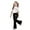 Black, variant on Two Piece Set for Girls Short Sleeve Bow T-Shirt Top and Flared Pants Sets Girls Spring Outfits Girls Clothes 13-14 Years