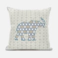 thumbnail image 5 of Amrita Sen Designs  18 x 18 in. Elephant Silhouette Duo Suede Zippered Pillow with Insert - Cream, Light Green & Yellow, 5 of 6