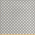 thumbnail image 1 of Geometric Fabric by the Yard Upholstery, Retro Modern Style Repeating Shapes Contemporary Graphic Design, Decorative Fabric for DIY and Home Accents, Eggshell Charcoal Grey by Ambesonne, 1 of 4