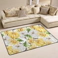 thumbnail image 2 of SKYSONIC 72x48in Watercolor Yellow Pumpkin Fall Area Rug, Autumn Sunflower Non-Slip Floor Carpet for Indoor Living Dining Room and Bedroom Area, 2 of 5
