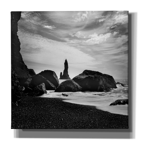Epic Graffiti 'Iceland Vik Rocks' by Nina Papiorek, Canvas Wall Art, 18"x18"