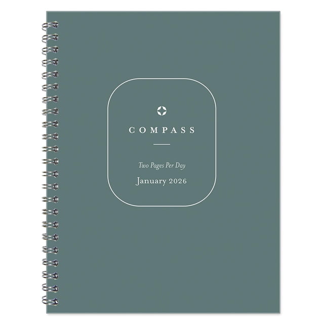 FranklinCovey - Compass Planner Refill | Two Pages Per Day Wire-Bound (Monarch, Jan 2026 - Dec 2026)