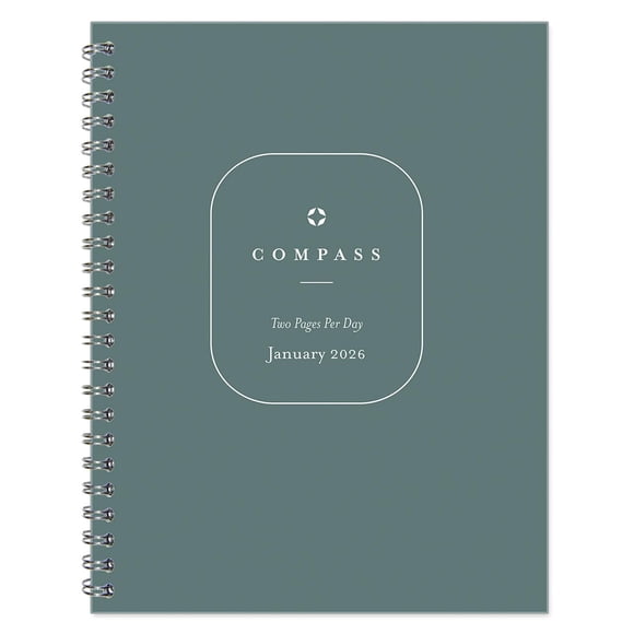FranklinCovey - Compass Planner Refill | Two Pages Per Day Wire-Bound (Monarch, Jan 2026 - Dec 2026)