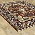 thumbnail image 4 of HomeRoots Red Blue Orange And Beige Oriental Power Loom Stain Resistant Area Rug, 4 of 10