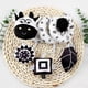 thumbnail image 3 of Hanging Toy Car seat Crib Move, Animal Circle Plush Toy Proller Black and White Squeak Animal Toy Travel Activity Hanging Wind Chimes 0-6 Months (Cow), 3 of 4