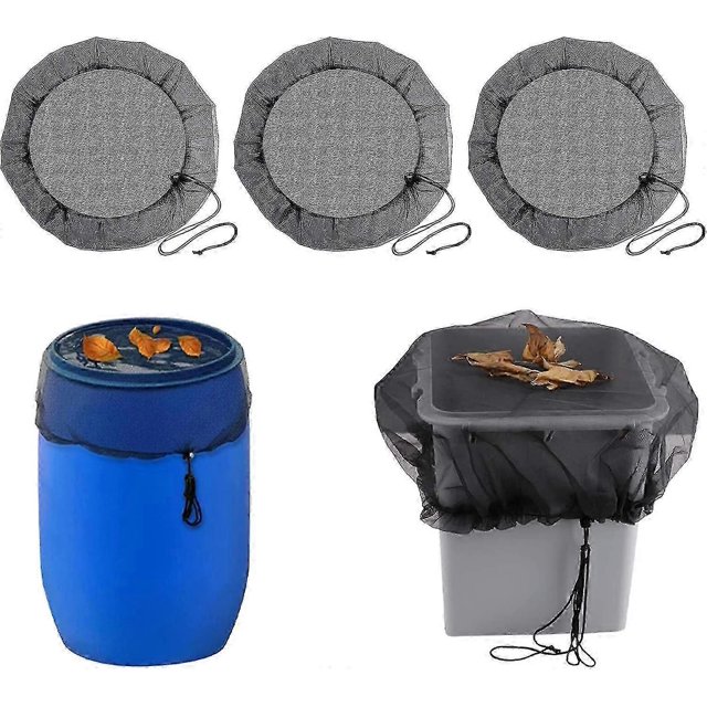 Pcs Net For Rain Tank: Protection Net With Drawstring Water Tank Adjustable Cover, Protection Net Protects Against Leaves And Mosquito Larvae - Diamet