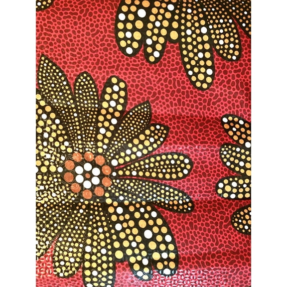 Authentic African Fabric (Burgundy- 1 yard)