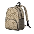 thumbnail image 2 of Brown Dog Paw Footprint Bone Backpack Backpack for School,Cute School Bag,Schoolbag with Adjustable Shoulder Straps & Padded Back,13.8"x11.4"x6", 2 of 6
