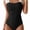 Black,white, variant on Womens One Piece Swimsuit Tummy Control Retro Square Neck Bathing Suit for Women Ruched Modest Full Coverage Swimwear, Black & white