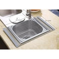 thumbnail image 5 of Over the Sink Dish Drying Rack, Foldable Gray Kitchen Drying Mat, Cloth Included by, 5 of 7