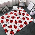 thumbnail image 3 of Shaggy Area Rug, Ladybug And Heart Rugs for Living Room Bedroom Non Slip Door Mat Indoor Carpet Machine Washable Nursery Home Decor Floor Mats for Entryway 60x39in, 3 of 5